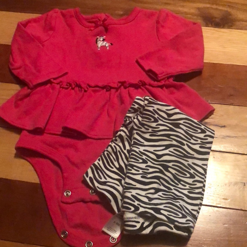Zebra and pink print- 6-9M